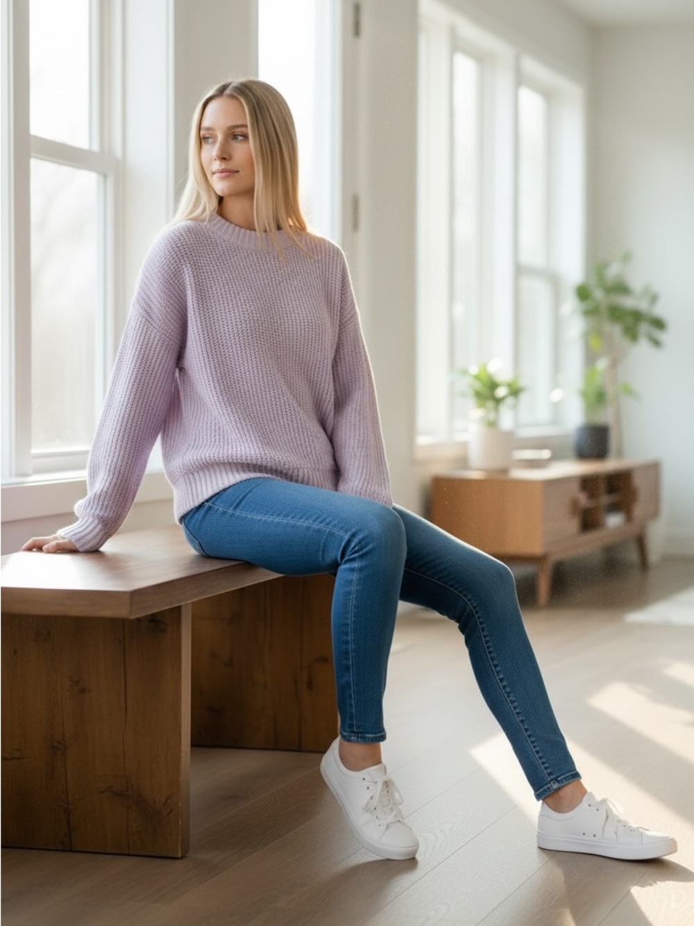 J. Crew Lavender Crewneck Sweater